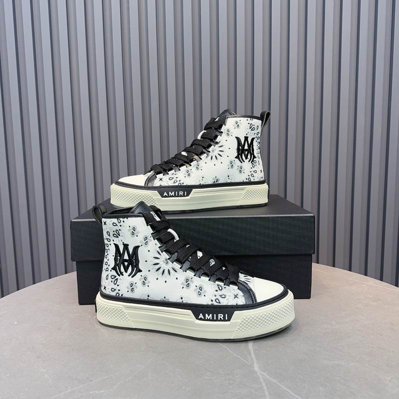 AMIRI MA Quad Court Hi Sneaker – White Bandana Black MA