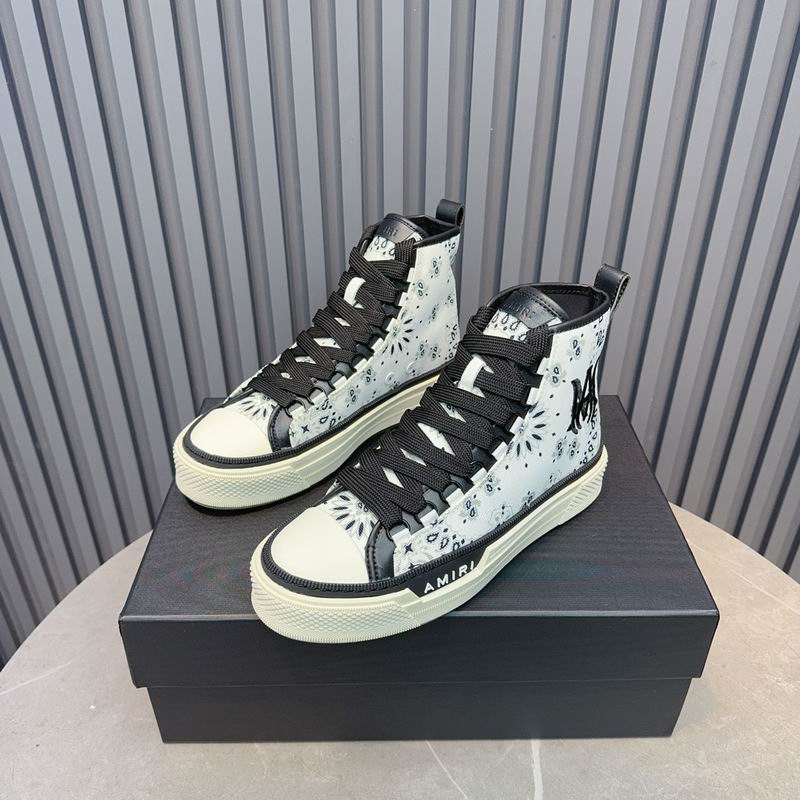 AMIRI MA Quad Court Hi Sneaker – White Bandana Black MA