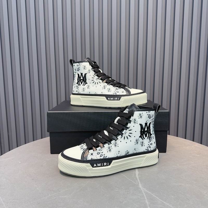 AMIRI MA Quad Court Hi Sneaker – White Bandana Black MA