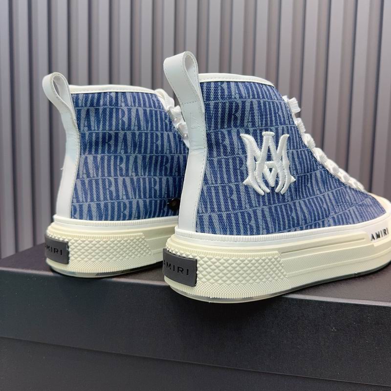 AMIRI MA Quad Court Hi Sneaker – Blue Stripe Denim