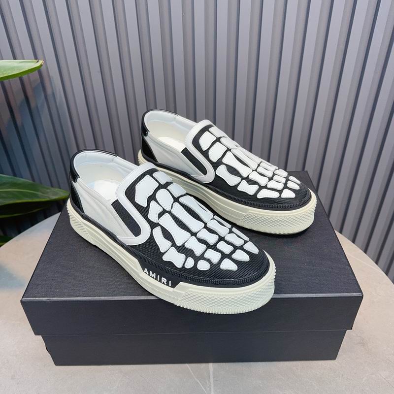 AMIRI Skeleton Slip-On Sneaker – Black/White