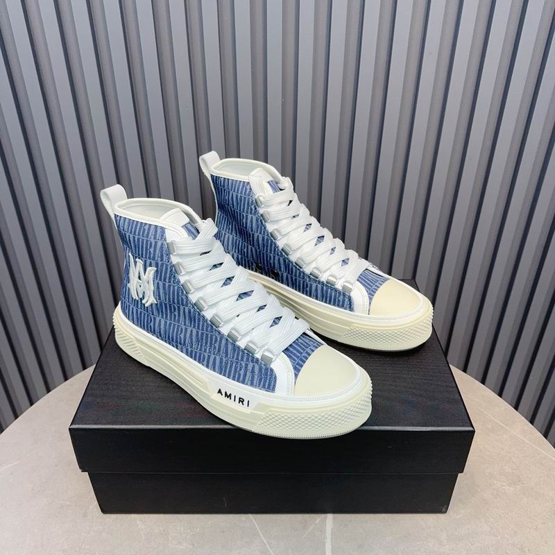 AMIRI MA Quad Court Hi Sneaker – Blue Stripe Denim