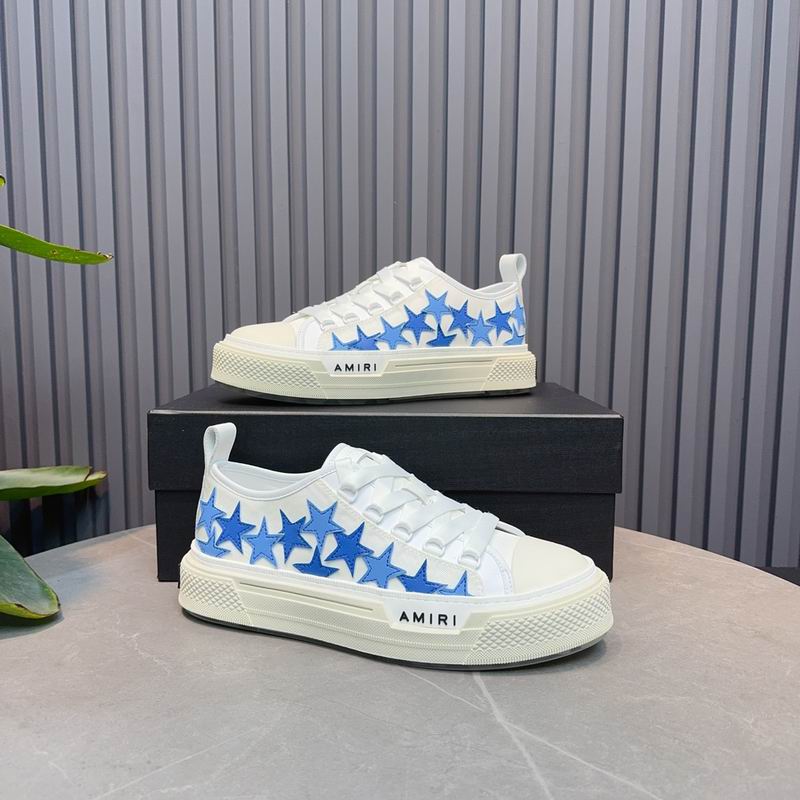 AMIRI Stars Court Low Sneaker – White/Blue