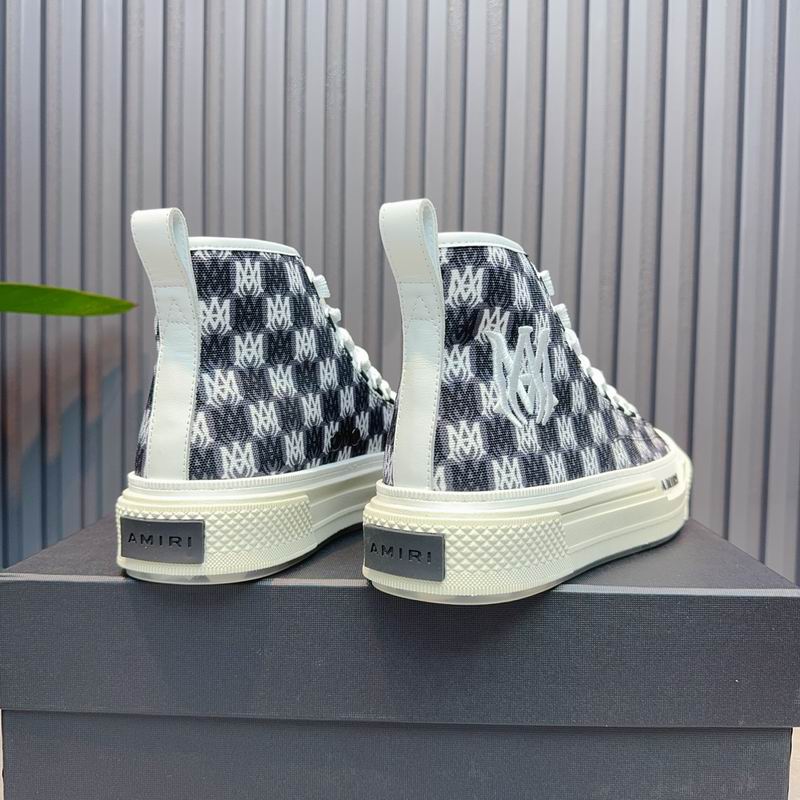 AMIRI MA Quad Court Hi Sneaker – Black/White MA Monogram Jacquard