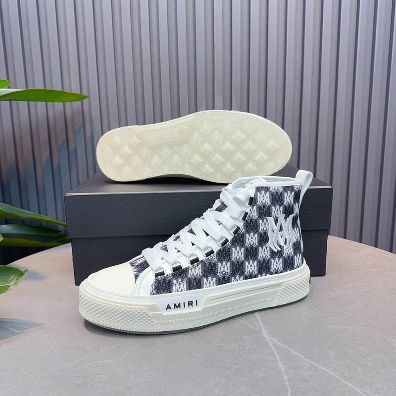 AMIRI MA Quad Court Hi Sneaker – Black/White MA Monogram Jacquard