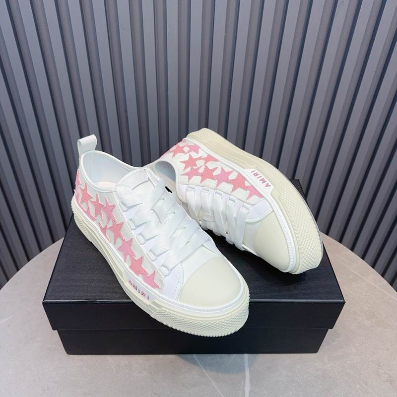 AMIRI Stars Court Low Sneaker – White/Pink