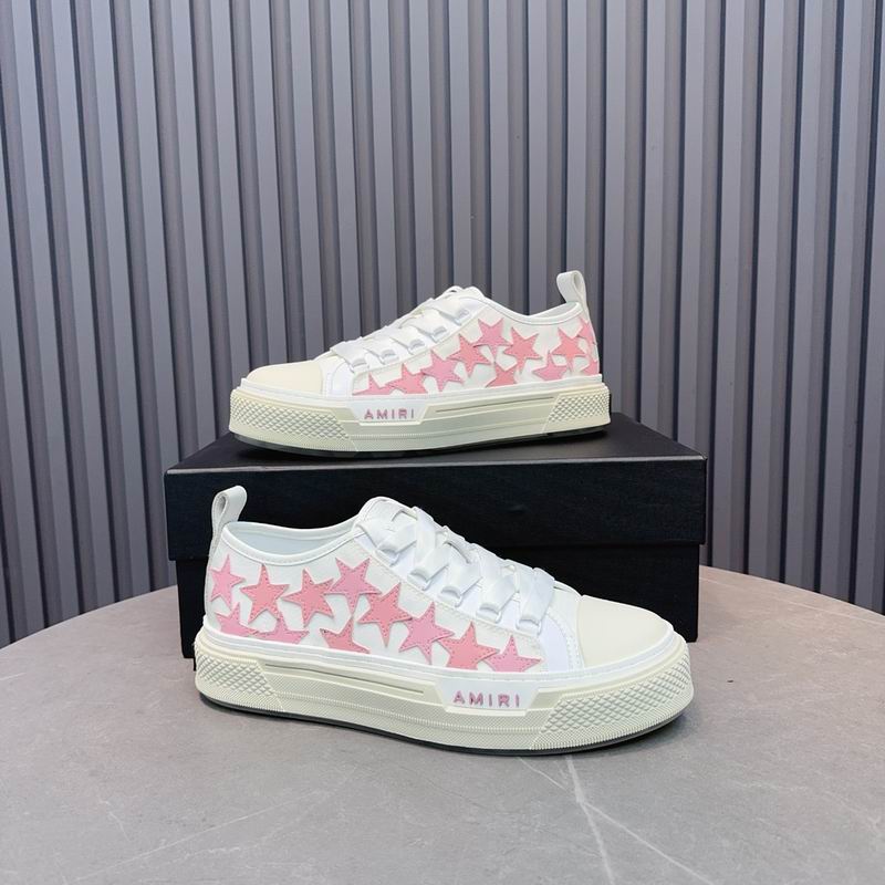 AMIRI Stars Court Low Sneaker – White/Pink