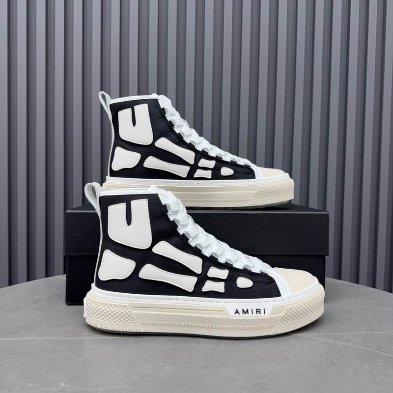 AMIRI Bones Court Hi Sneaker – Black/White