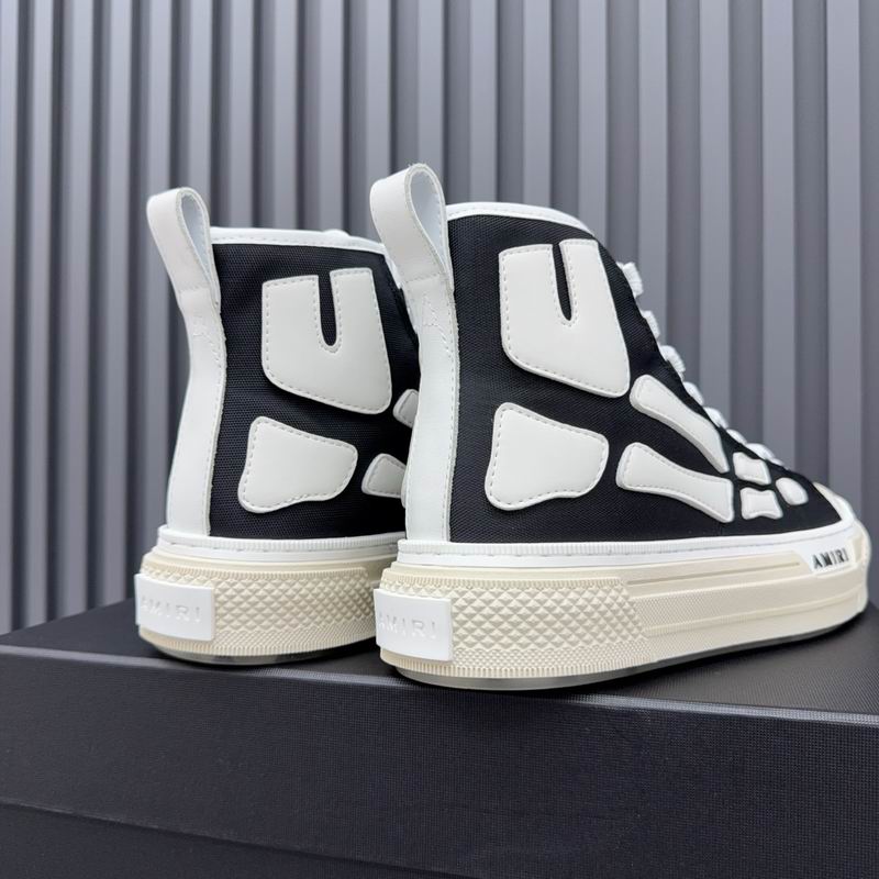 AMIRI Bones Court Hi Sneaker – Black/White