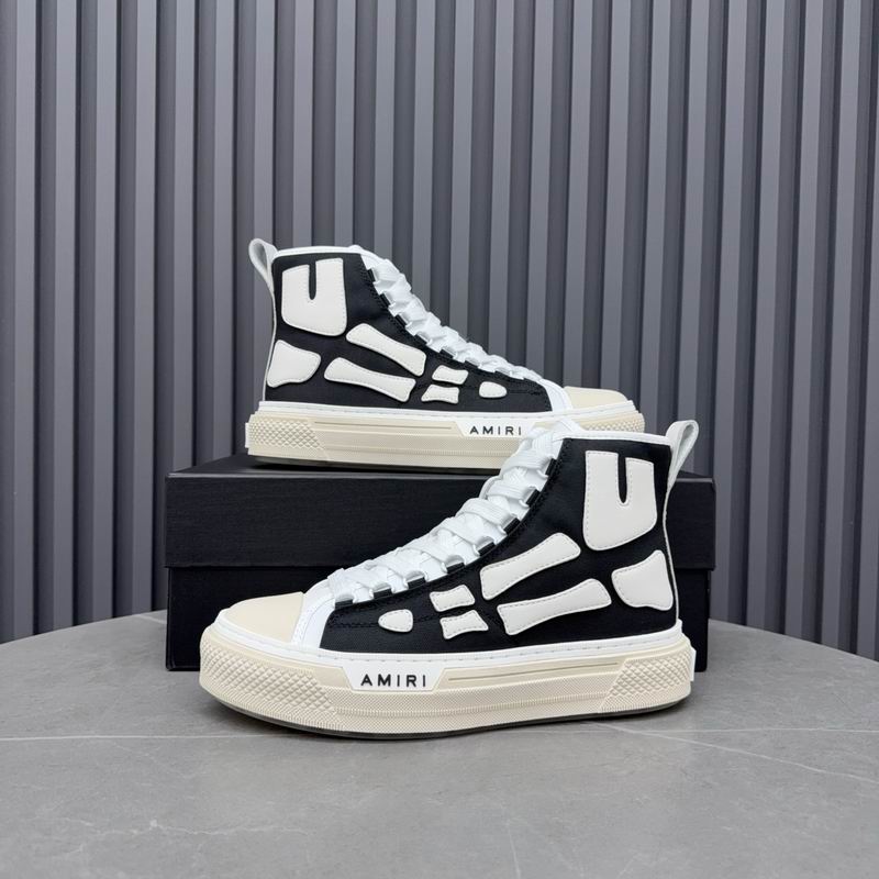 AMIRI Bones Court Hi Sneaker – Black/White