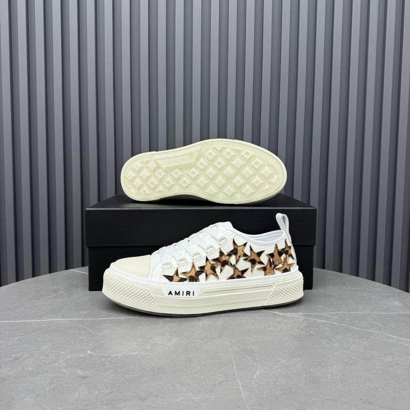 AMIRI Stars Court Low Sneaker – White/Gold