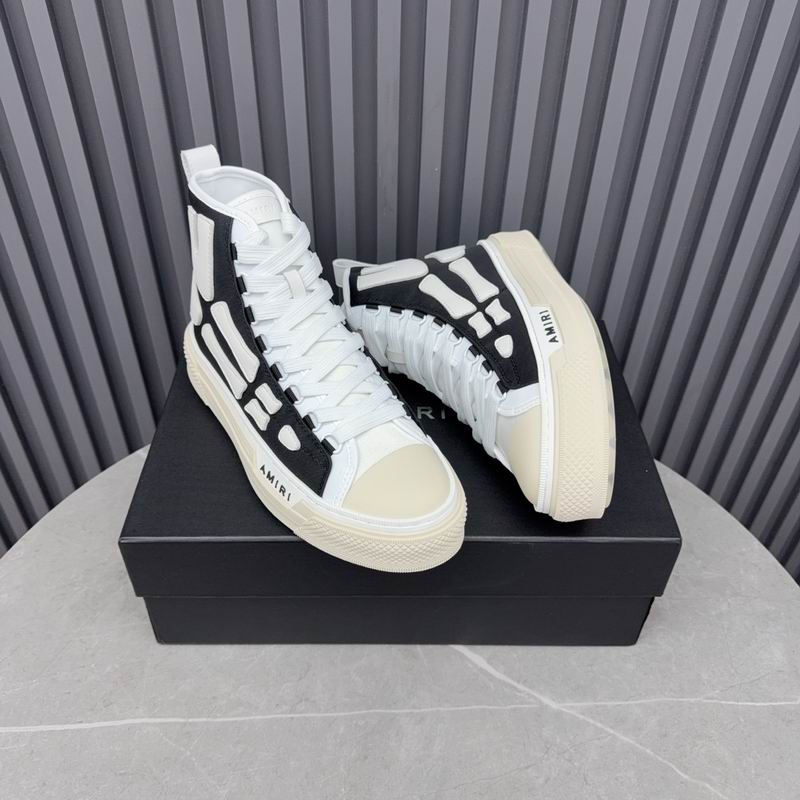 AMIRI Bones Court Hi Sneaker – Black/White