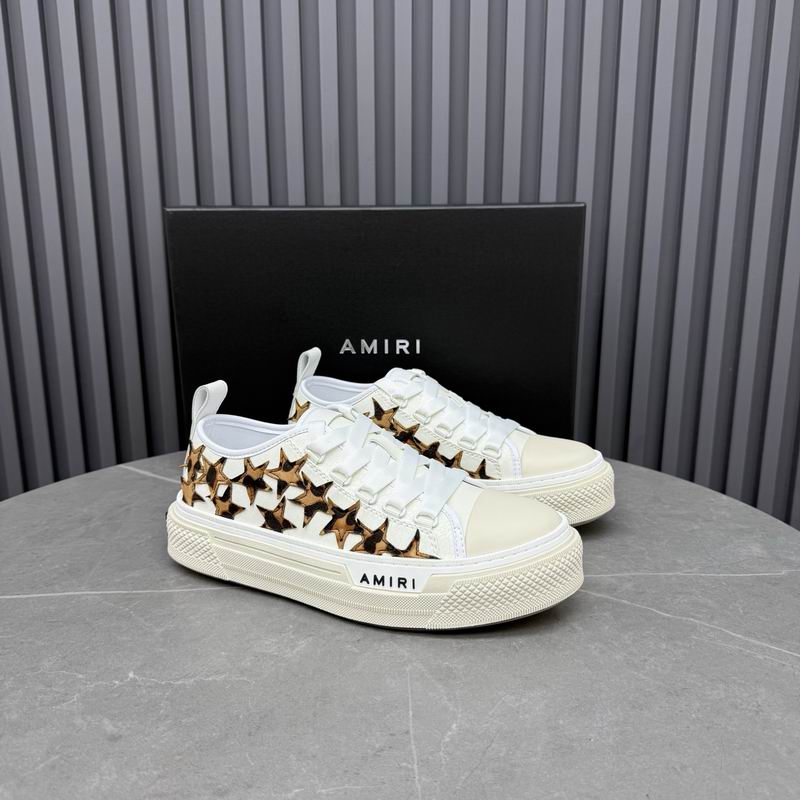 AMIRI Stars Court Low Sneaker – White/Gold