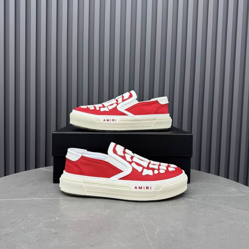AMIRI Skeleton Slip-On Sneaker – Red/White