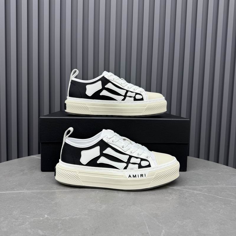 AMIRI Skeleton Court Low Sneaker – Black/White