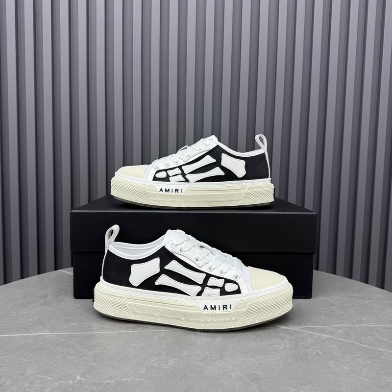AMIRI Skeleton Court Low Sneaker – Black/White