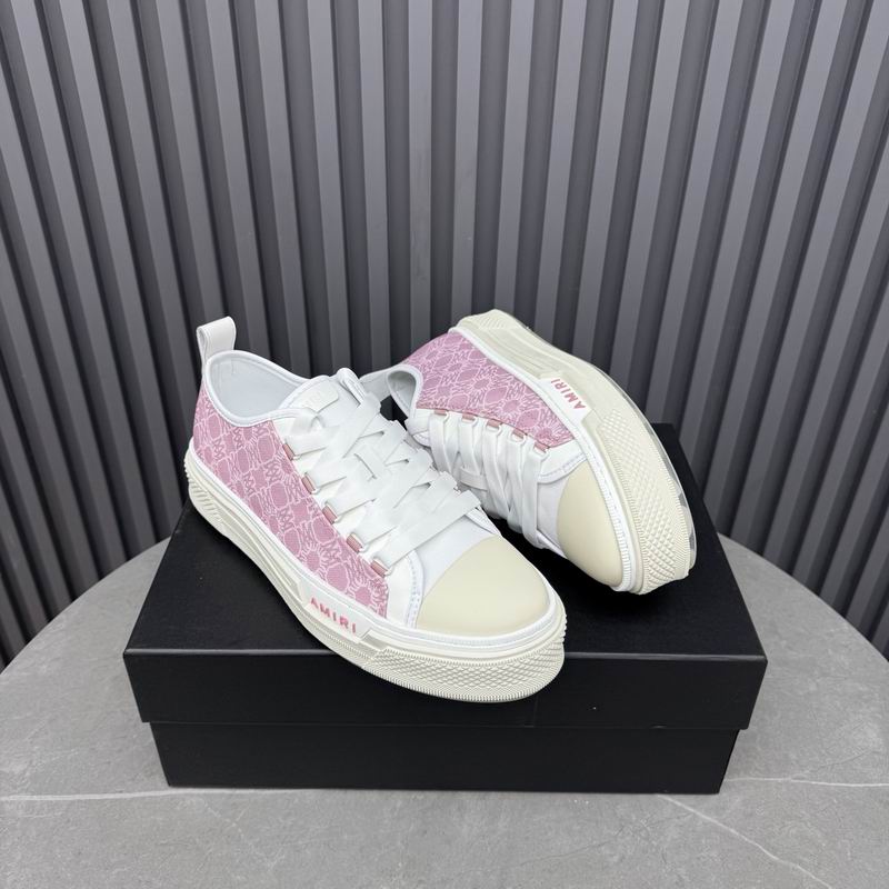 AMIRI Floral Lace Court Low Sneaker – Pink/White