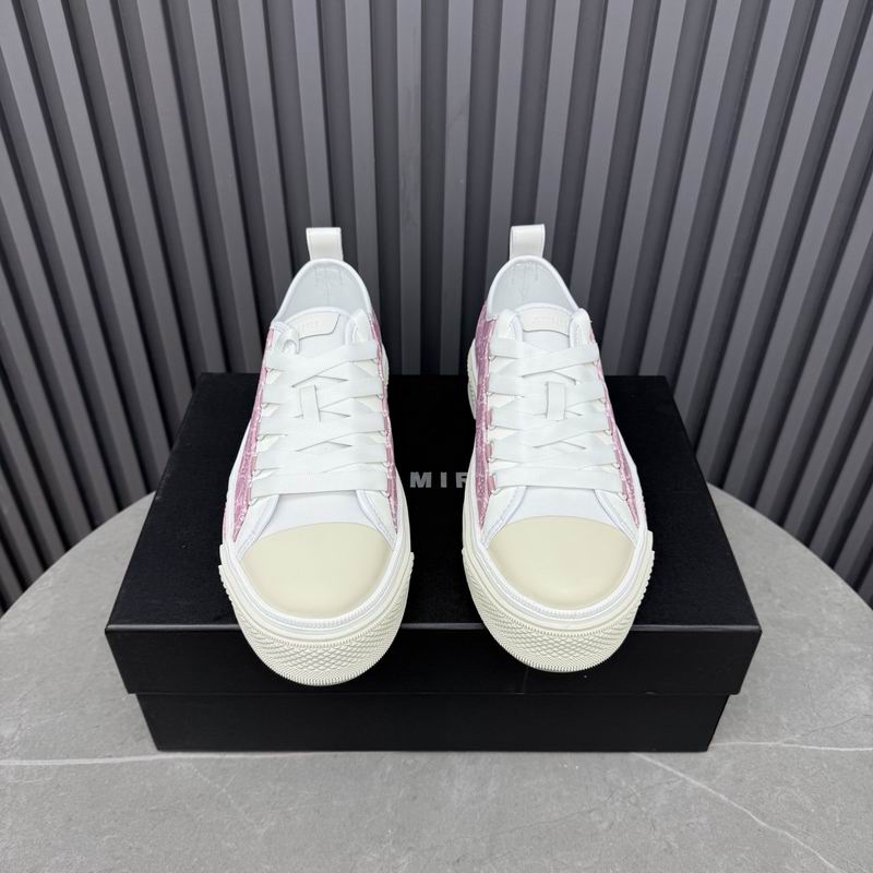AMIRI Floral Lace Court Low Sneaker – Pink/White