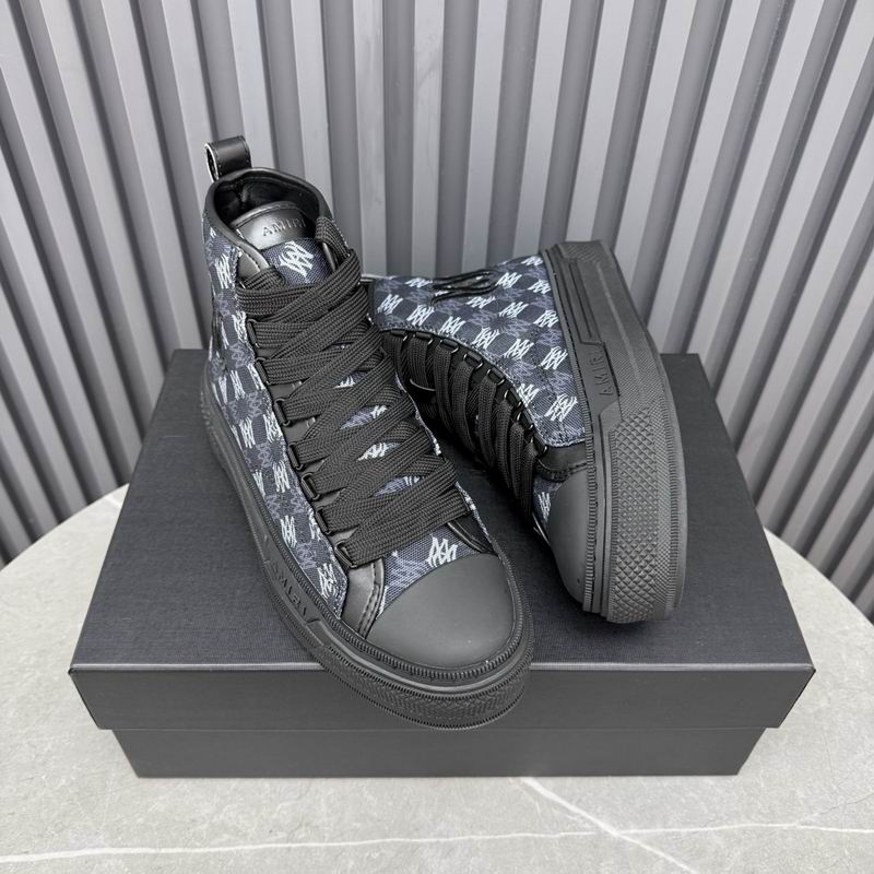 AMIRI MA Monogram Court Hi Sneaker – Black/Grey