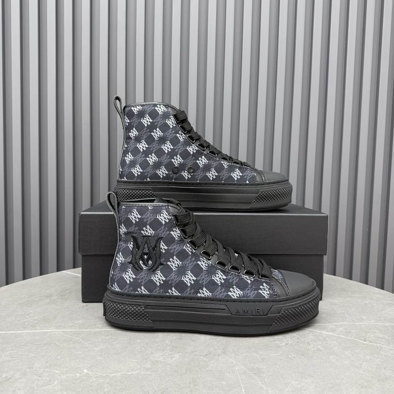 AMIRI MA Monogram Court Hi Sneaker – Black/Grey