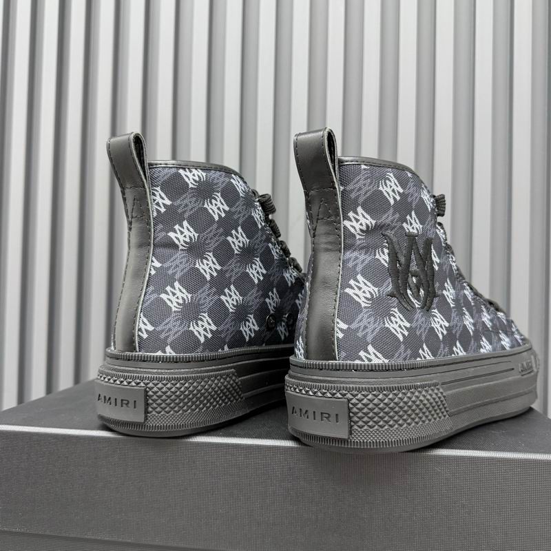 AMIRI MA Monogram Court Hi Sneaker – Black/Grey