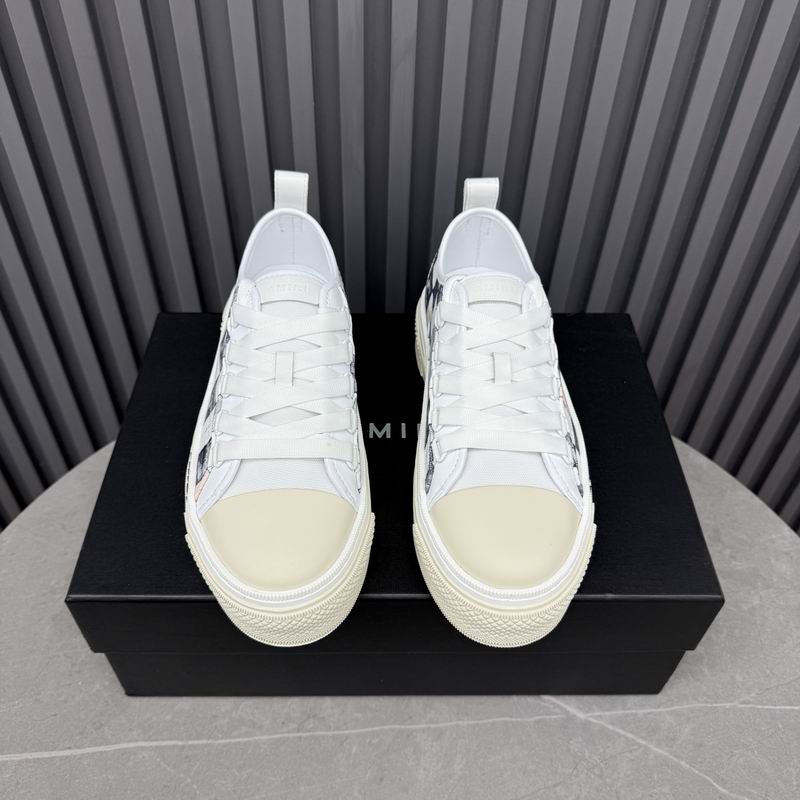 AMIRI Check Court Low Sneaker – White / Black / Pink
