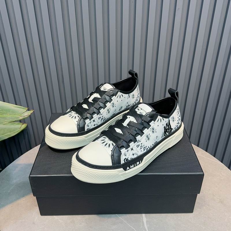 AMIRI MA Bandana Court Low Sneaker – White / Black
