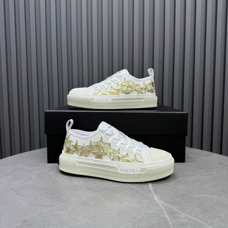 AMIRI Stars Court Low Sneaker – White / Gold