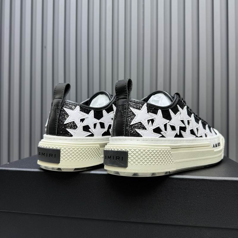 AMIRI Stars Court Low Sneaker – Black Glitter / White