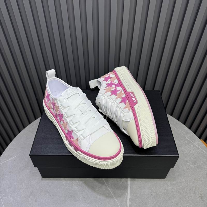 AMIRI Stars Court Low Sneaker – White / Pink & Blush