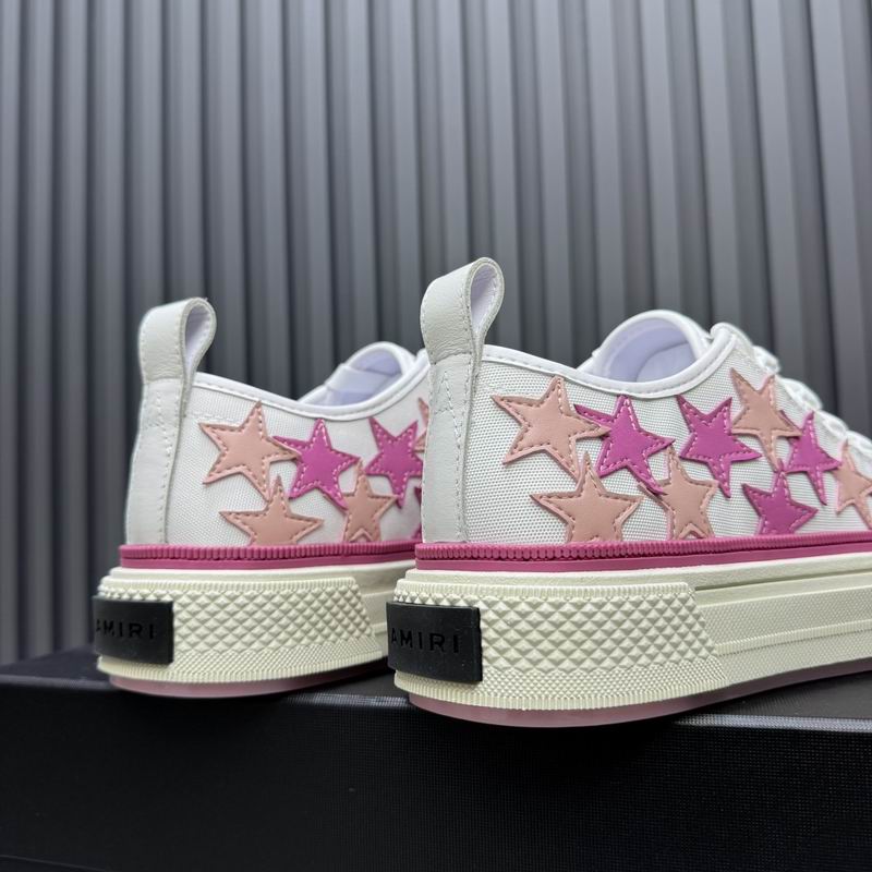 AMIRI Stars Court Low Sneaker – White / Pink & Blush