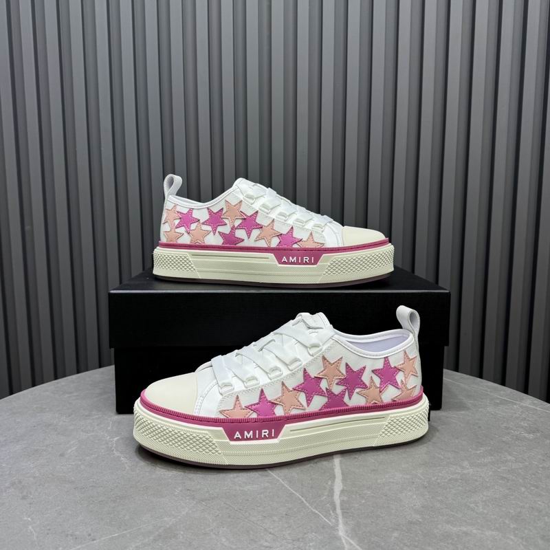 AMIRI Stars Court Low Sneaker – White / Pink & Blush