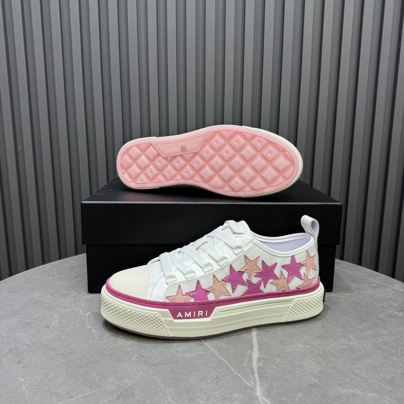 AMIRI Stars Court Low Sneaker – White / Pink & Blush