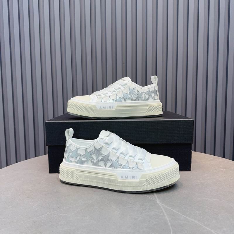 AMIRI Stars Court Low Sneaker – White / Silver
