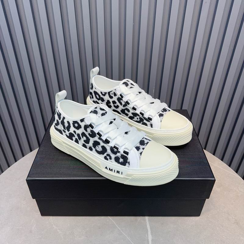 AMIRI Stars Court Low Sneaker – Leopard Print / White
