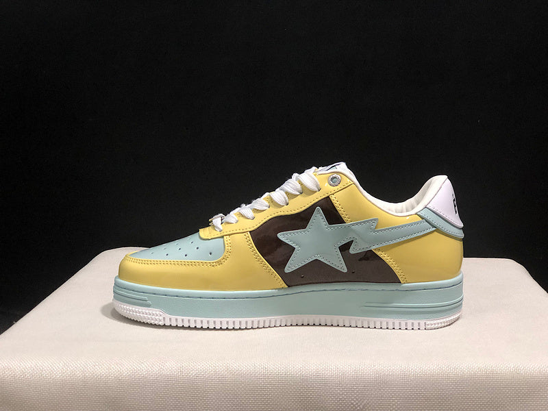 BAPE STA Low – Pastel Yellow / Mint / Brown