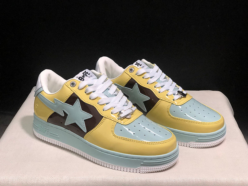 BAPE STA Low – Pastel Yellow / Mint / Brown