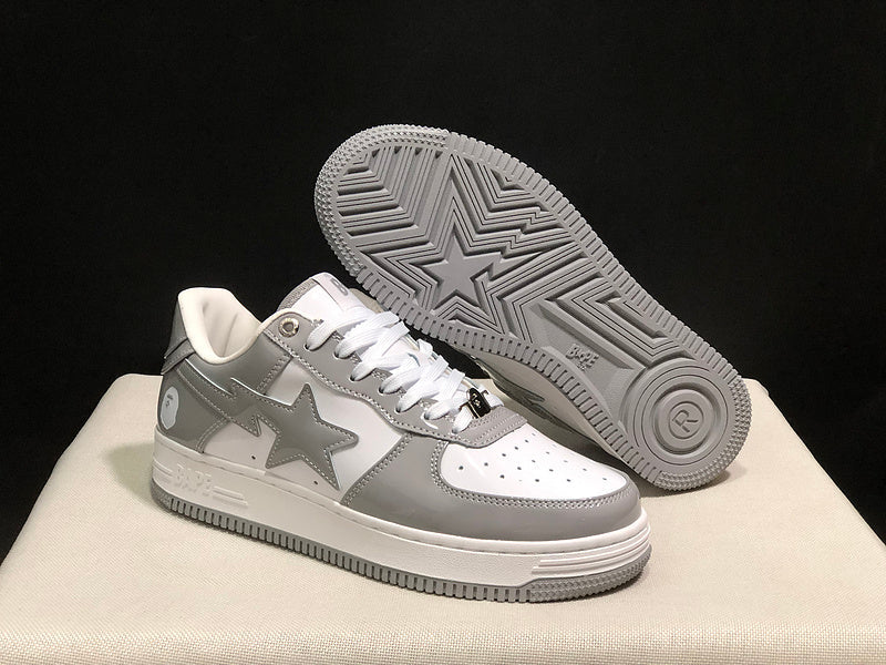 BAPE STA Low | Grey White Patent | EU 36–45