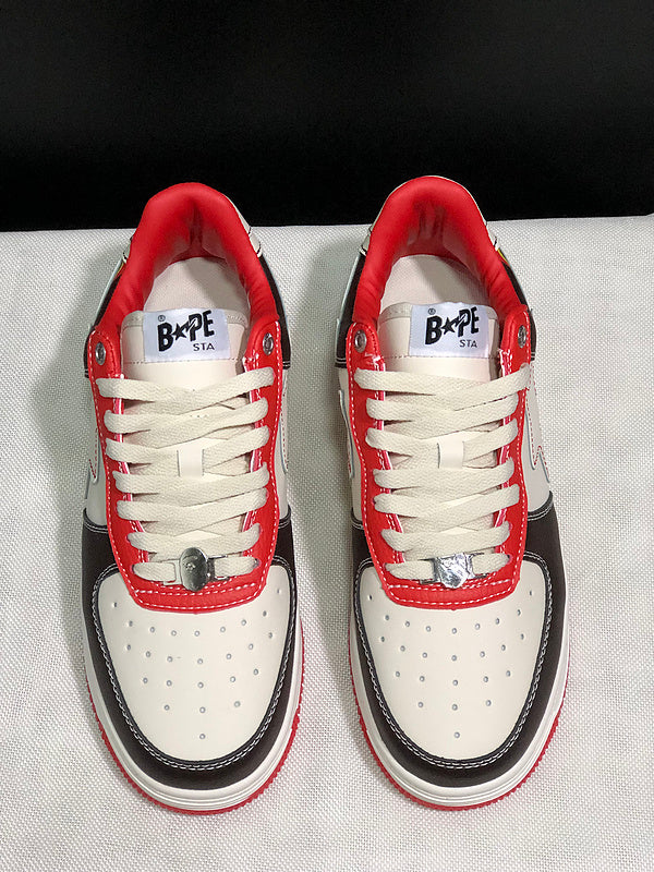 BAPE STA Low – Cream / Black / Red