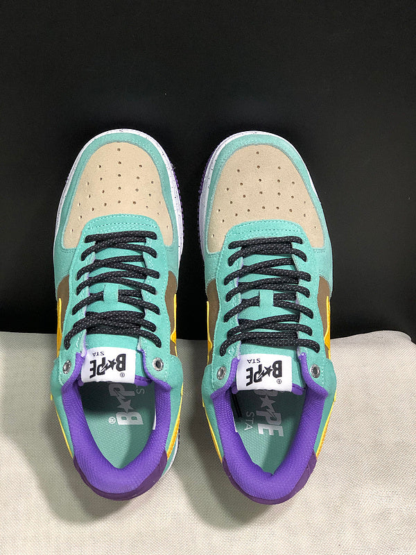 BAPE STA Low – Mint / Sand / Purple / Yellow
