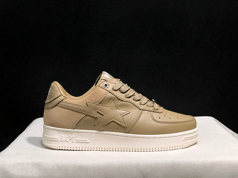 BAPE Bapesta Low Sneaker – Beige / White