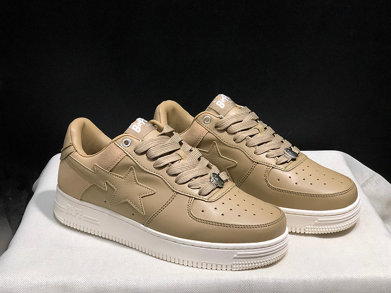 BAPE Bapesta Low Sneaker – Beige / White