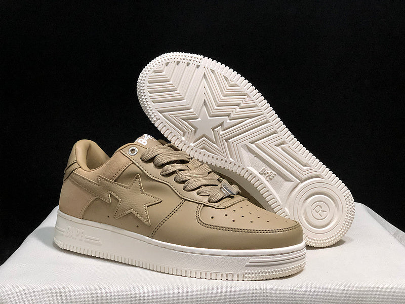 BAPE Bapesta Low Sneaker – Beige / White