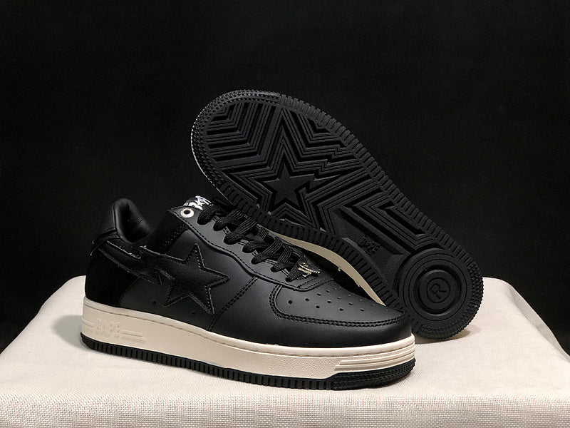 BAPE STA Low – Triple Black / Cream