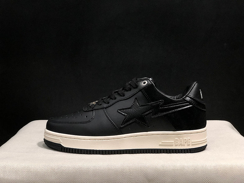 BAPE STA Low – Triple Black / Cream