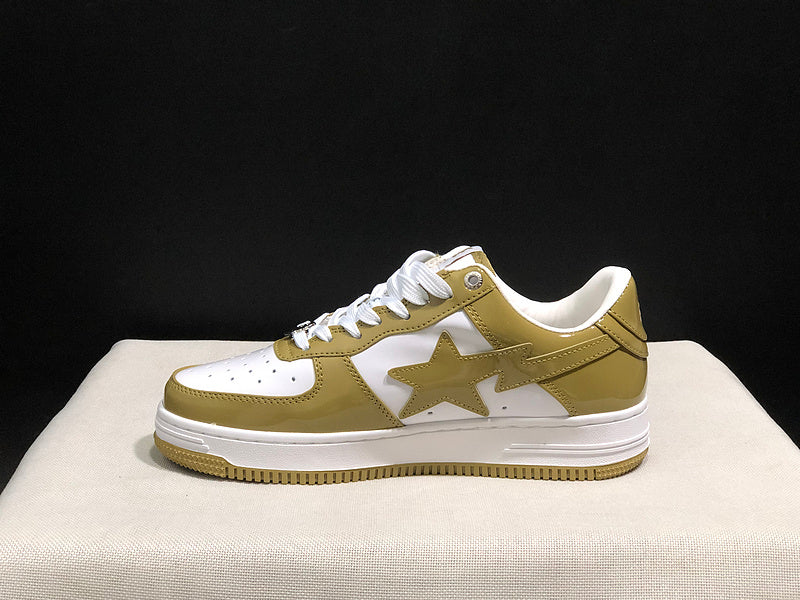 BAPE STA Low – Olive Gold / White