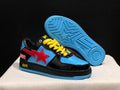BAPE STA Low × Marvel – Black Patent / Blue / Red
