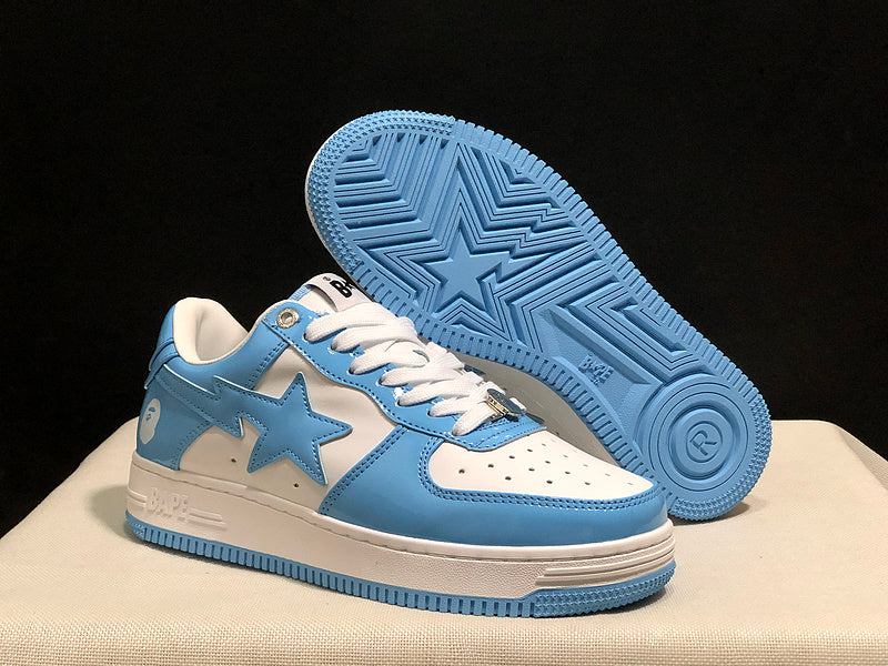 BAPE STA Low – University Blue / White