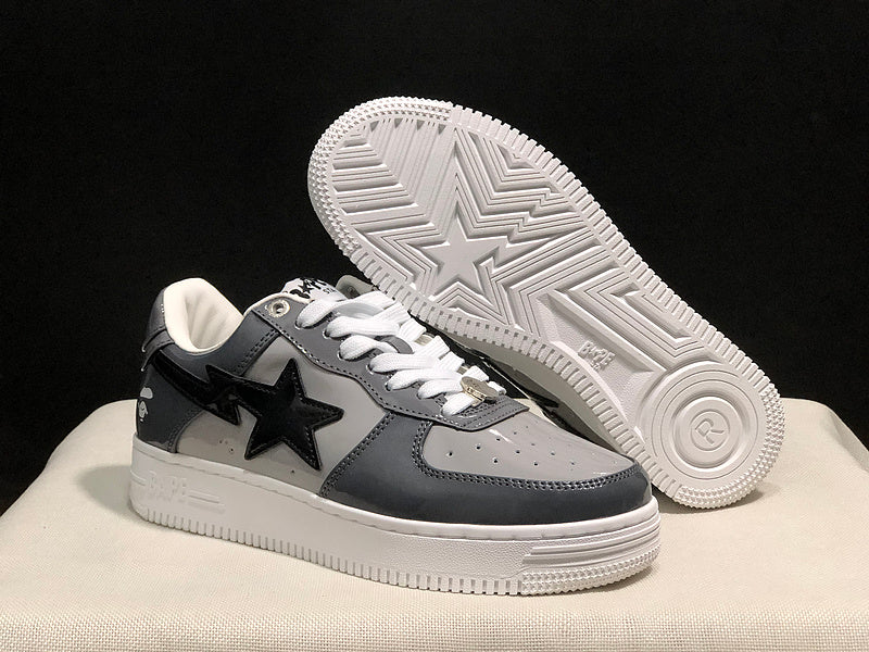 BAPE STA Low – Grey / Black / White