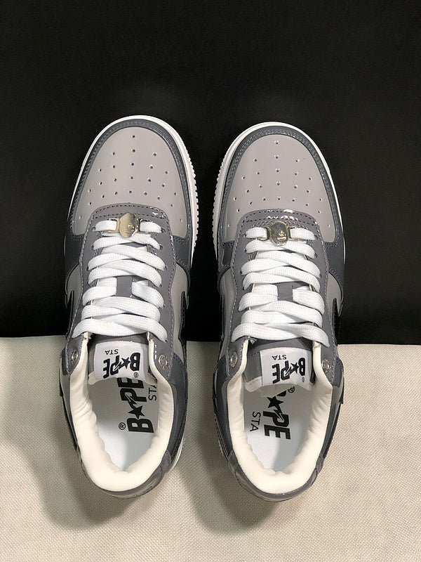 BAPE STA Low – Grey / Black / White